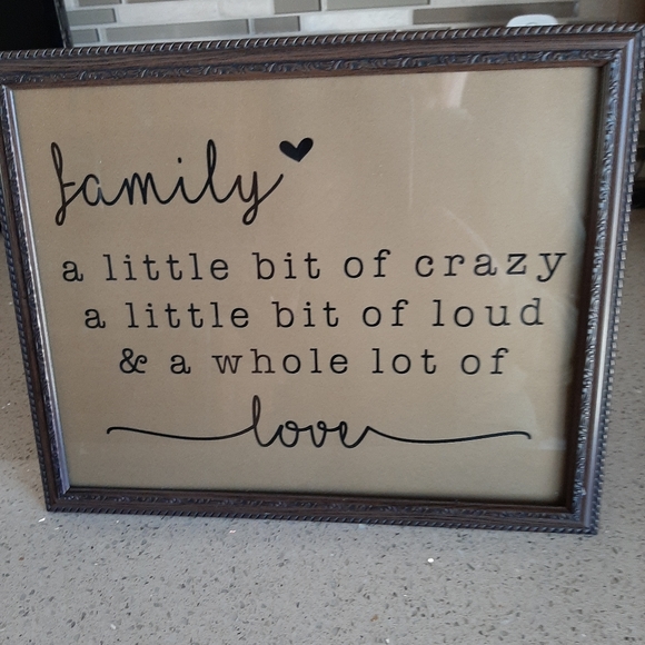 Framed Decorative sign "Family" - Picture 1 of 7